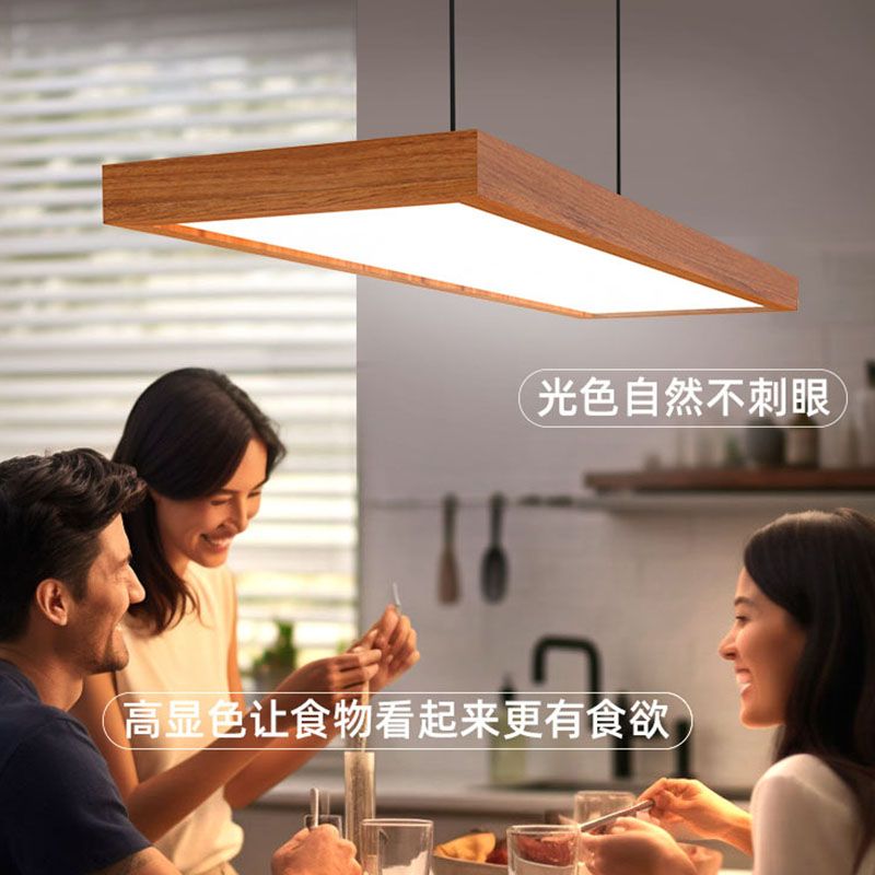 北歐原木吊燈餐廳燈實木吧臺燈LED長條日式燈簡約創意燈辦公室燈J-58公司貨