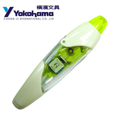 YOKOHAMA 日本橫濱 按鍵型自動橫引修正帶(黃)YH-662 /個