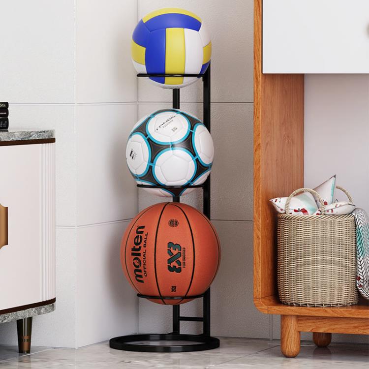 簡易家用室內兒童籃球收納架放球足球收納筐擺放置物架幼兒園球架~四季小屋