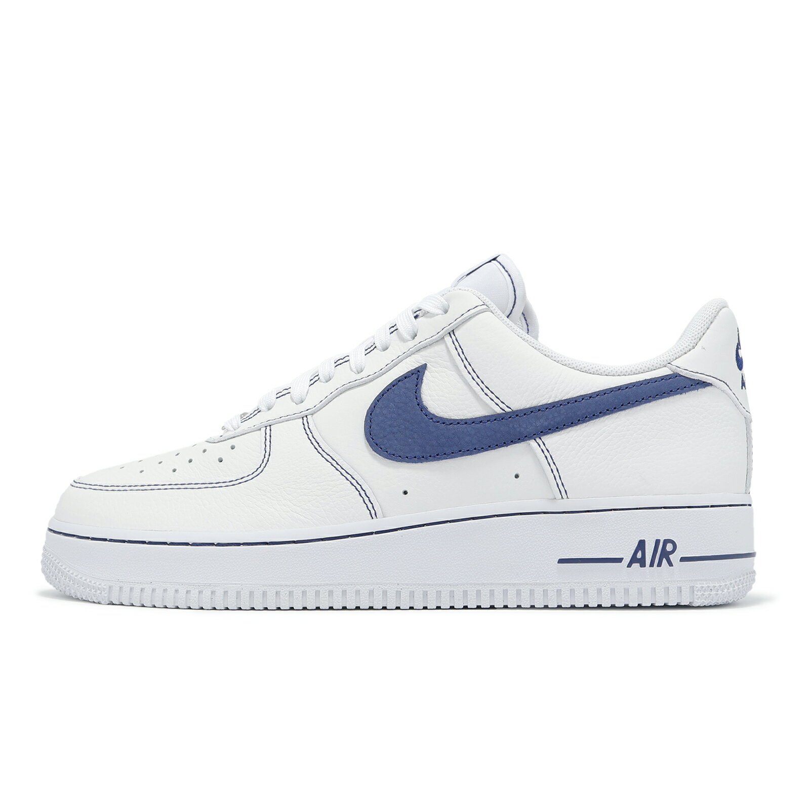 Nike 休閒鞋 Air Force 1 07 LV8 男鞋 女鞋 白 藍 縫線 AF1