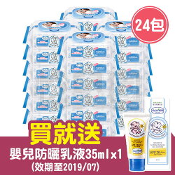 Baan 貝恩 嬰兒保養柔濕巾-無香料 80抽【24包/箱】【贈嬰兒防曬乳液35mlx1】【悅兒園婦幼生活館】