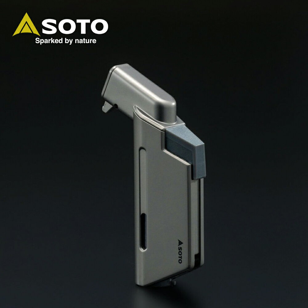 日本SOTO 金屬棕L型填充式迷你點火器 ST-489TB 掌中型打火機 可填充 附防塵蓋 露營 野營