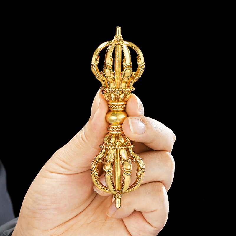 純銅九股金剛杵密宗佛前擺件佛具大全藏傳法器九股杵家用11.5cm | 協貿