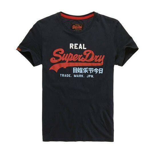 跩狗嚴選 極度乾燥 Superdry 經典款 Vintage Logo T-shirt 復古 短袖 凸紋膠印 上衣 A&F 法國藍