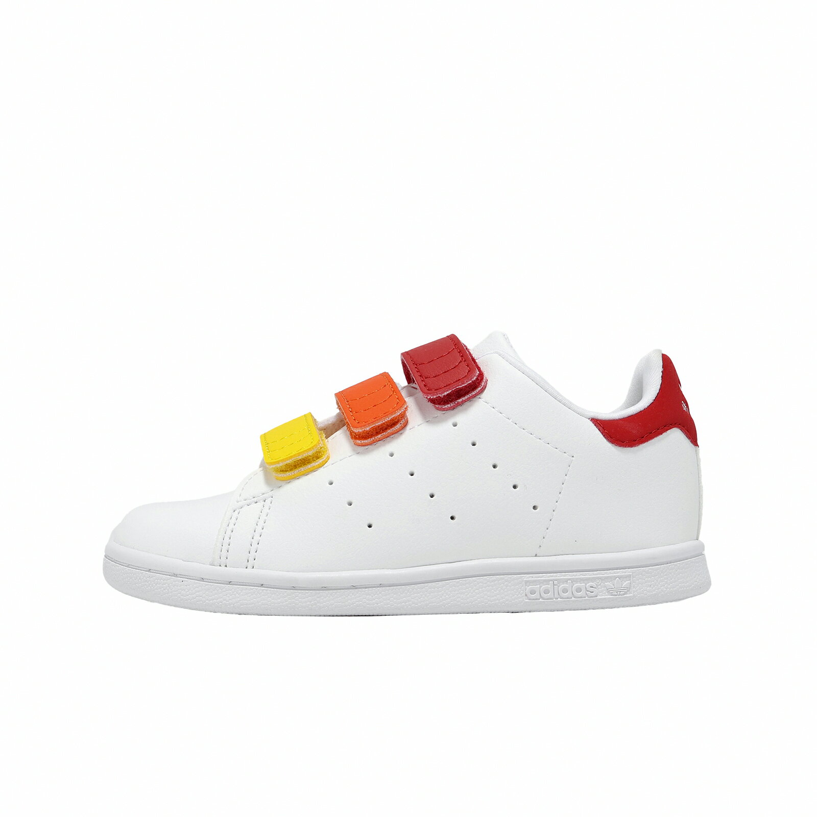 adidas 愛迪達 休閒鞋 Stan Smith CF I 小童 學步鞋 白 紅 魔鬼氈 史密斯 運動鞋 IE8124