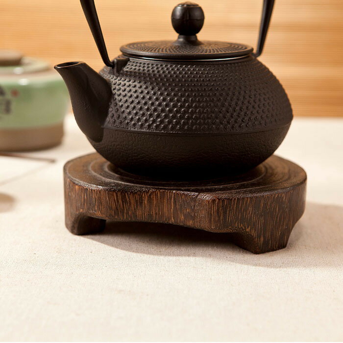 燒桐木實木茶壺搭配墊茶道茶藝配件茶托鍋墊隔熱墊 花架日本 全館免運