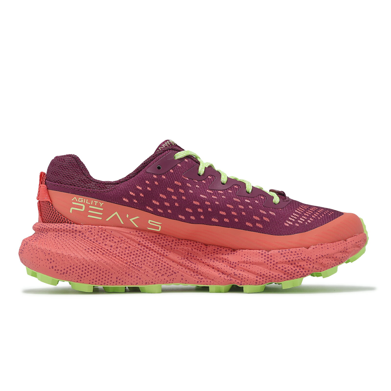 Merrell 越野跑鞋 Agility Peak 5 女鞋 紅 綠 回彈 抓地 戶外 運動鞋 ML068668 1