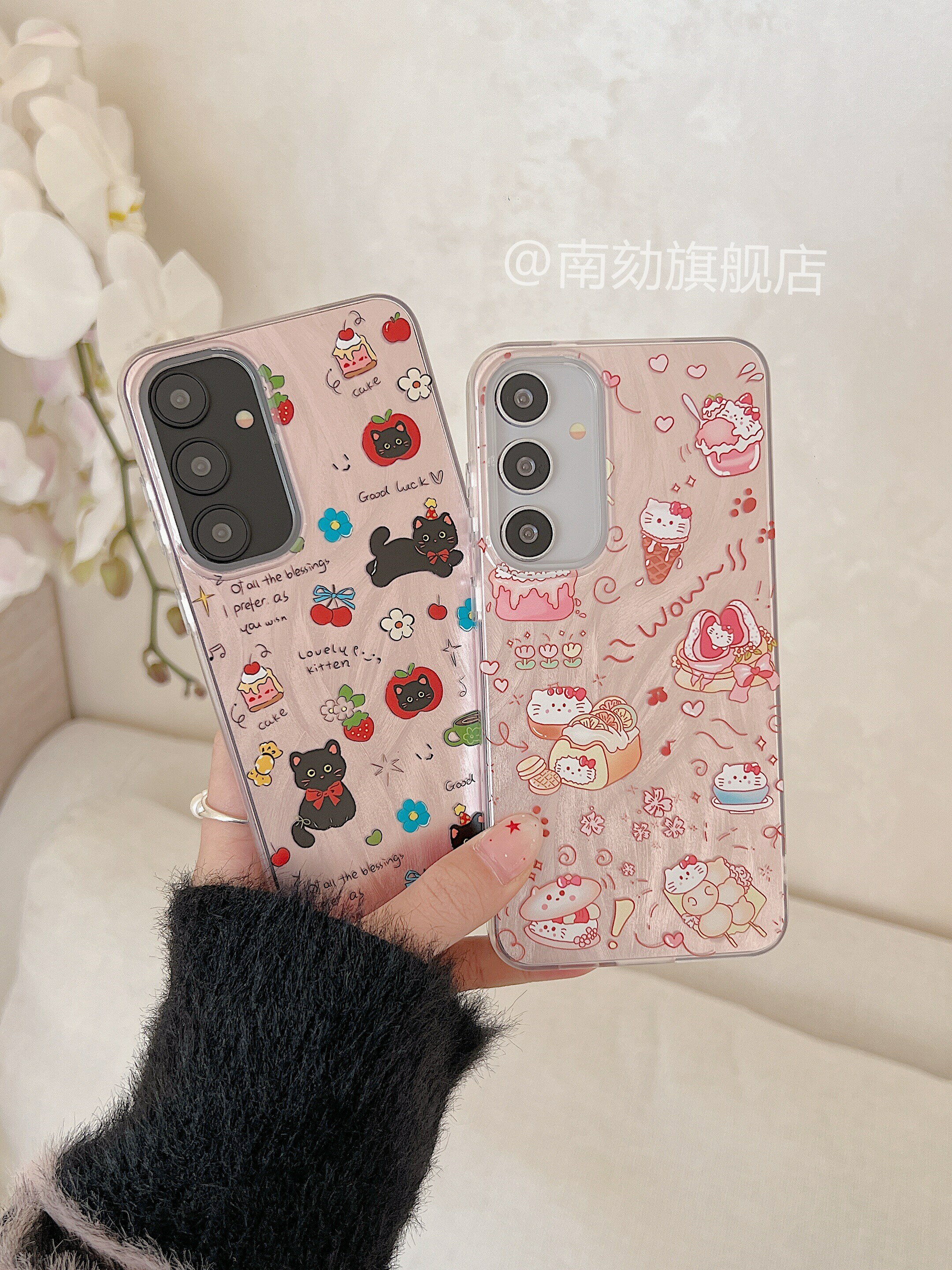 適用三星s25ultra手機殼是s24+新款s23us22加十a52s21fe高級a55s20a54a53卡通hellokitty日韓ins適合春天plus