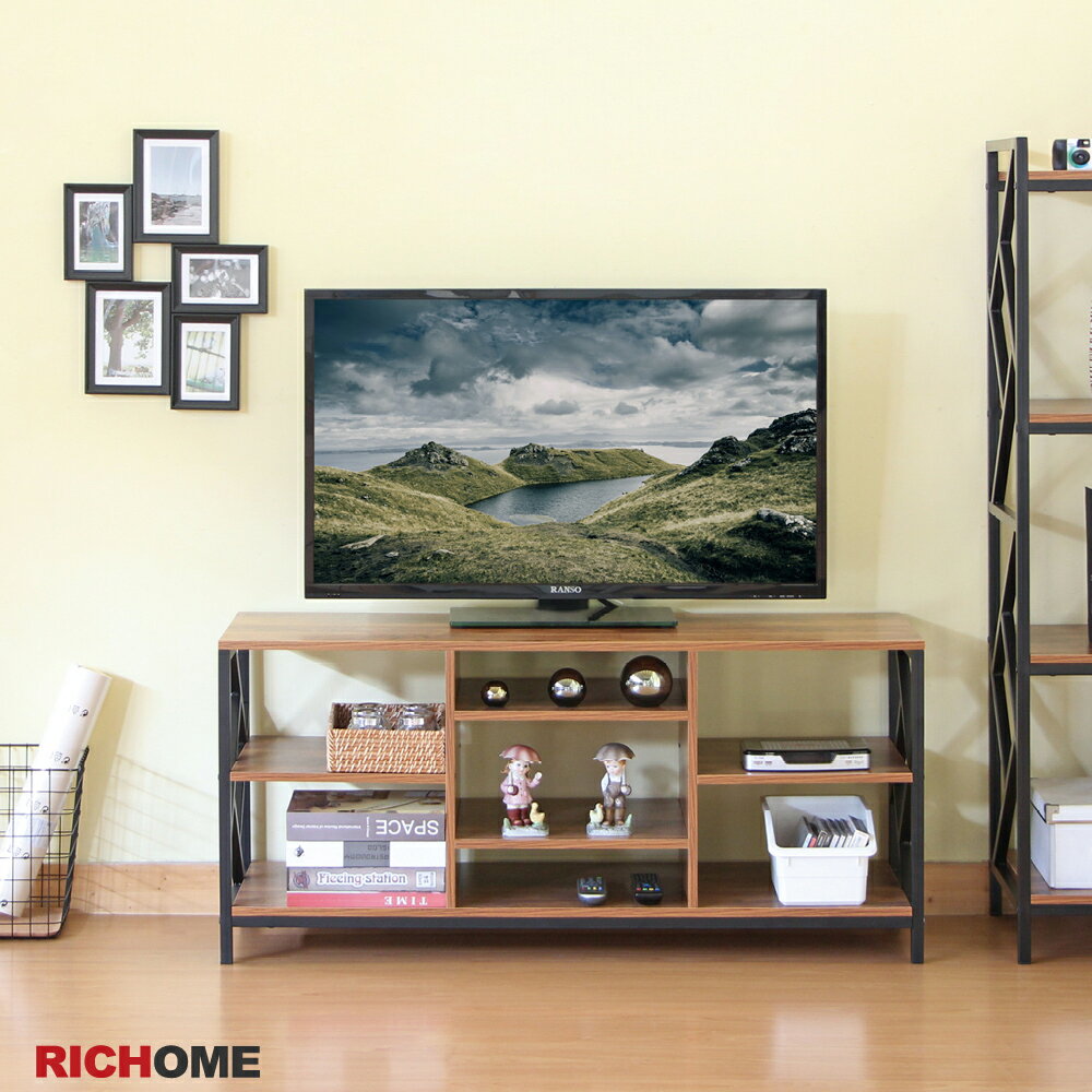 RICHOME 黑森工業風置物架 電視架 收納架 層架 TV157
