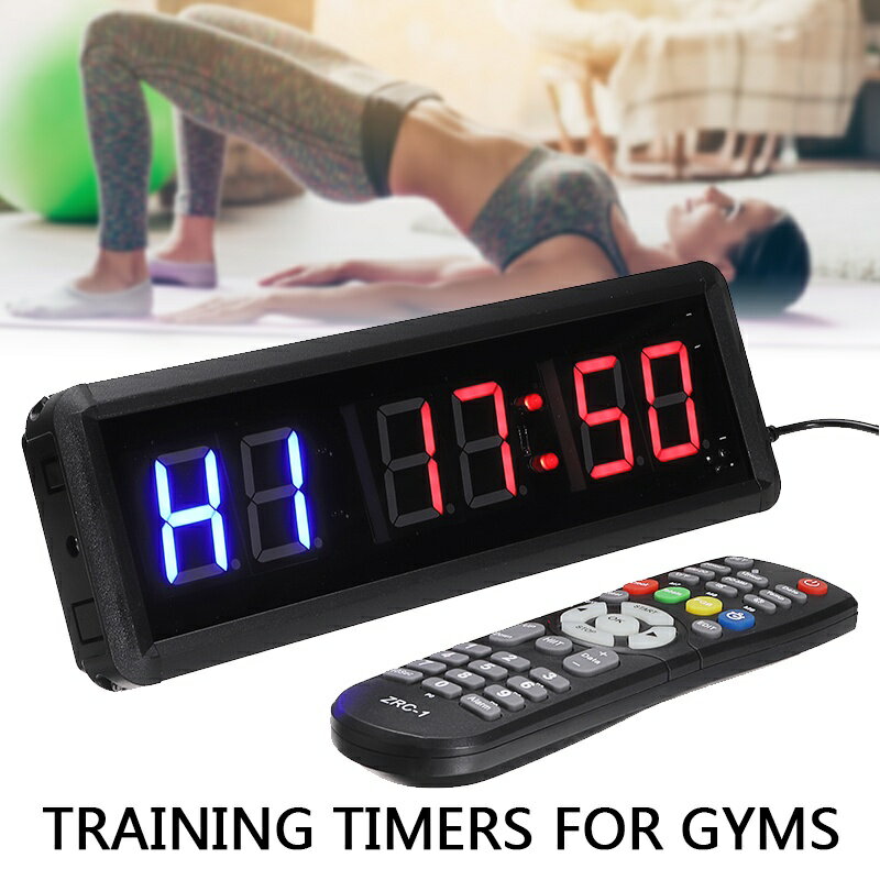 1.5 英寸 6 位健身訓練 LED 計時器家庭健身房運動掛秒錶 ☆施巴比