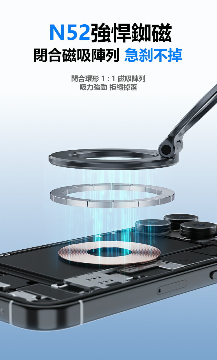 (買一送一)ONAIR 二代 手動金屬磁吸真空支架 萬向 磁吸 旋轉 手機支架 磁吸手機架 車用手機架 磁吸支架 無須充電 M11 6