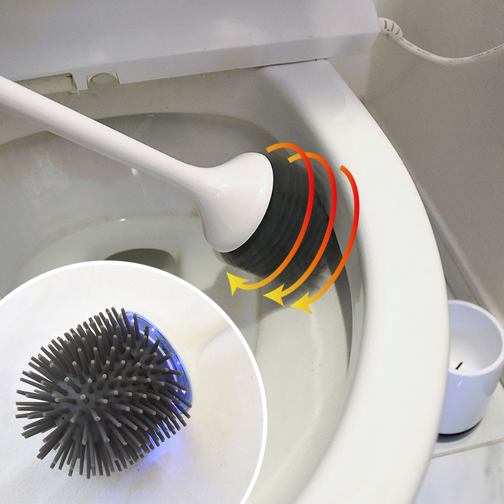 日本代購 空運 THANKO CUSERTBW 電動 馬桶刷 自動旋轉 矽膠刷頭 UV除菌 USB充電 附壁掛架