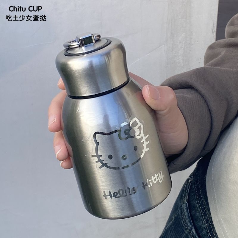 卡通女高顏值ins304不銹鋼小胖墩保溫杯戶外便攜水杯迷你保冷杯子【宜家良品百貨】