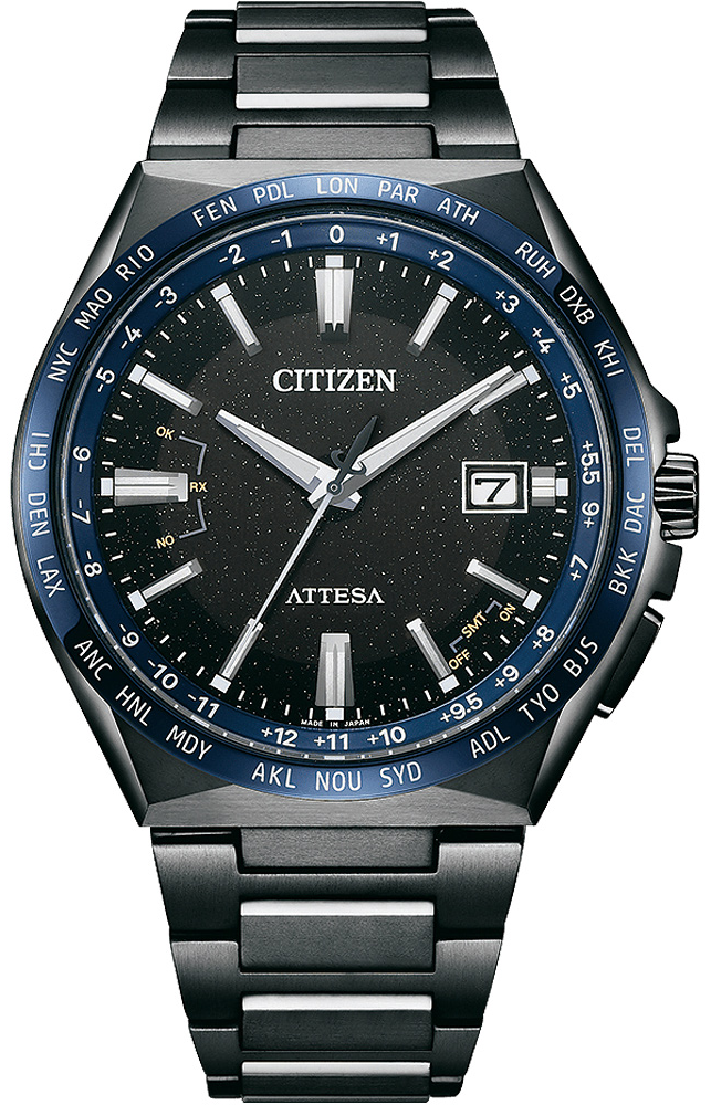 CITIZEN 星辰錶 湛藍星空 限量 鈦金屬光動能電波萬年曆手錶(CB0217-71E)-42mm-藍面鈦帶【刷卡回饋 分期0利率】【APP下單點數13倍送】