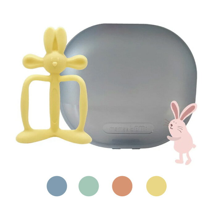 韓國 MAMA's TEM: 長耳朵小兔固齒器(附收納盒)多色可選