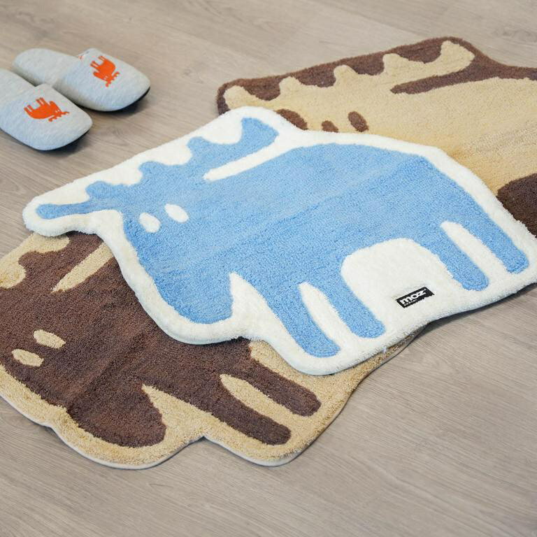 🔥現貨🔥北歐 Moz 麋鹿造型地墊 | 米色 棕色 藍色 三款可選 地墊 地毯-富士通販