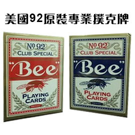美國 正 蜜蜂 Bee 撲克牌 紅/藍 12副入 / 打 NO.92