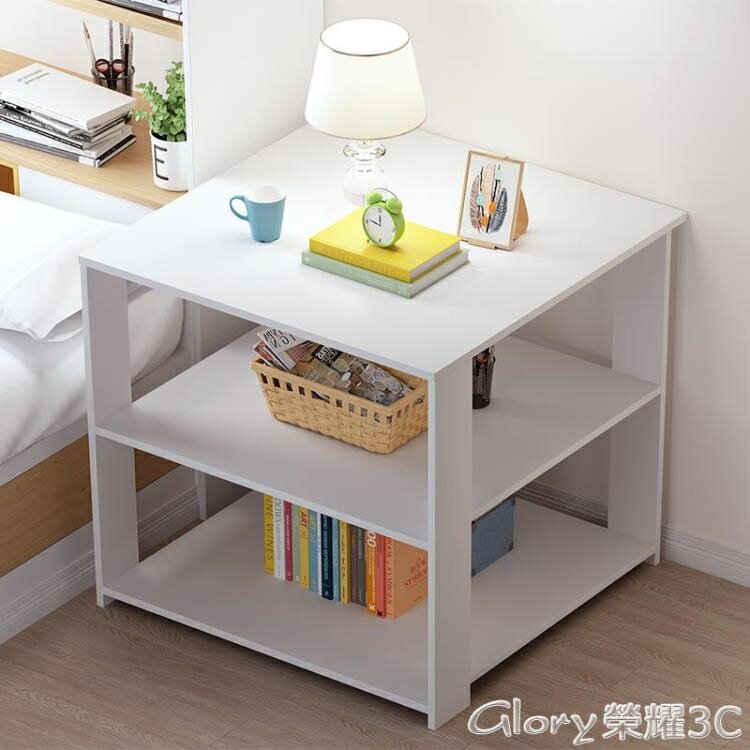 【九折】床頭櫃 床頭櫃簡約現代北歐收納儲物櫃臥室小型30cm窄櫃子木質簡易置物架LX