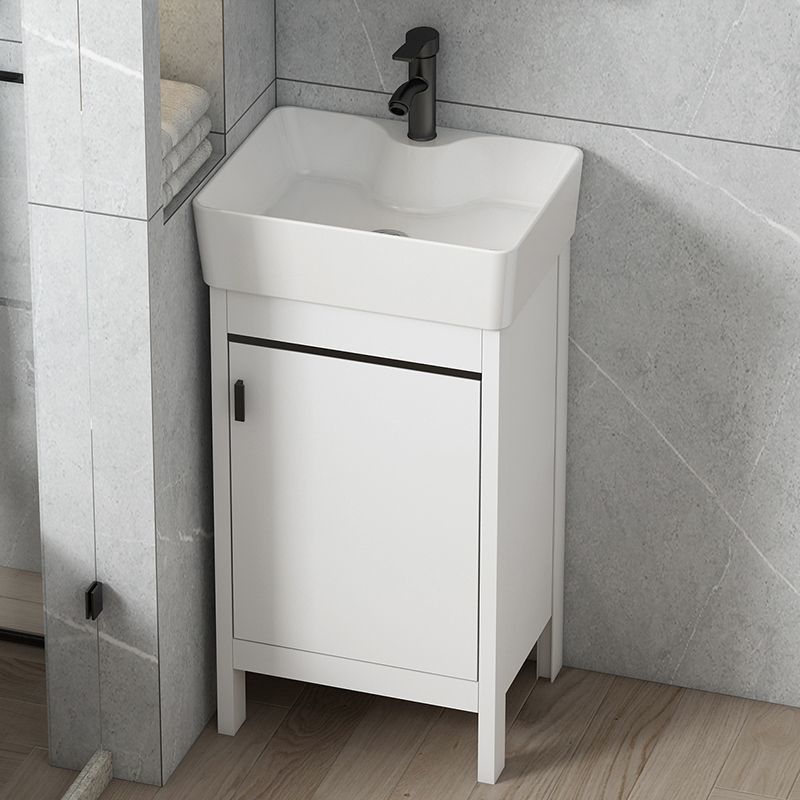 免運 浴室櫃 洗手盆 衛生間落地式太空鋁浴室柜小尺寸洗臉盆陶瓷洗手盆超窄洗漱臺簡易特惠/開立發票 全館8折H0915