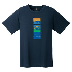 【【蘋果戶外】】mont-bell 1114784 NV 海軍藍【女款】A DAY IN THE MOUNTAINS 山中的一天 Wickron 短袖排汗衣 排汗T恤 機能衣