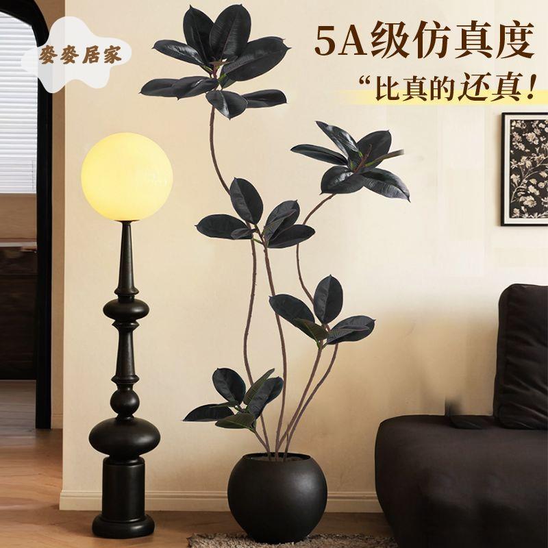 模擬黑金剛橡皮樹網紅室內落地擺件客廳北歐ins現代盆栽軟裝綠植[DD0329003]