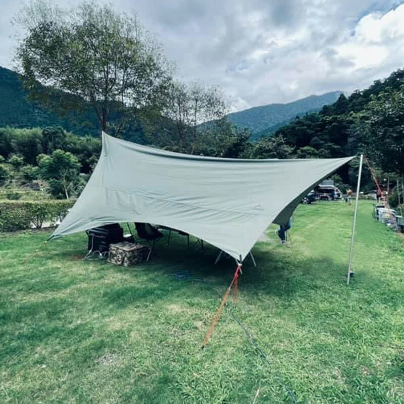 【露營趣】BROWN BEAR BR-032 蝶形天幕 軍綠 銀膠 炊事帳 遮陽帳 客廳帳 遮雨棚 避難帳 野營 露營