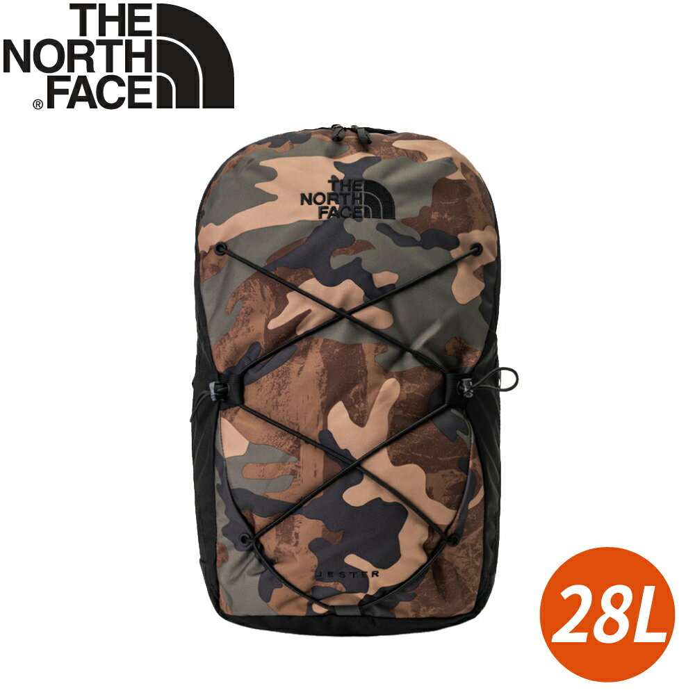 【The North Face 28L JESTER 電腦背包《迷彩》】3VXF/休閒背包/後背包/學生書包/雙肩包/筆電包
