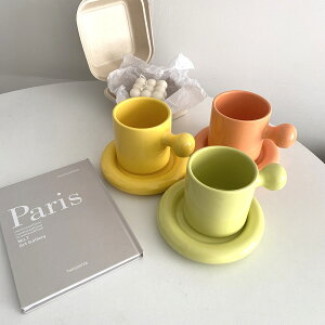 元氣馬克杯碟家居軟裝裝飾可愛創意組合早餐杯咖啡杯瓷中國大陸