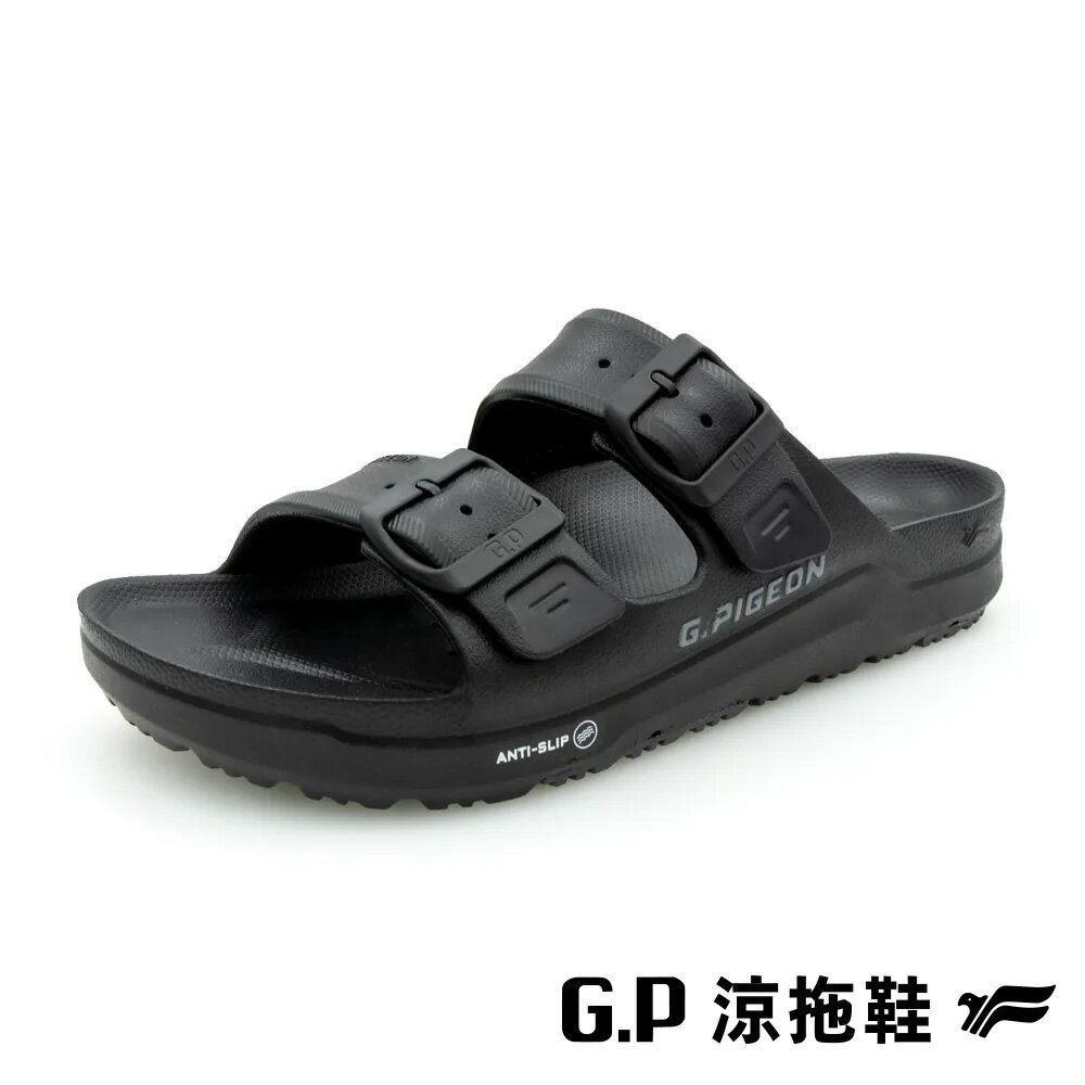 G.P(男女共用)AQUOS綠藻舒適機能水行鞋 拖鞋 男女鞋-黑色