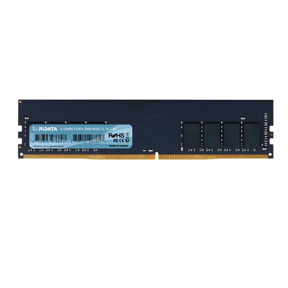 RIDATA 錸德 8GB DDR4 2666/U-DIMM 桌上型電腦記憶體 /個 4719303976603