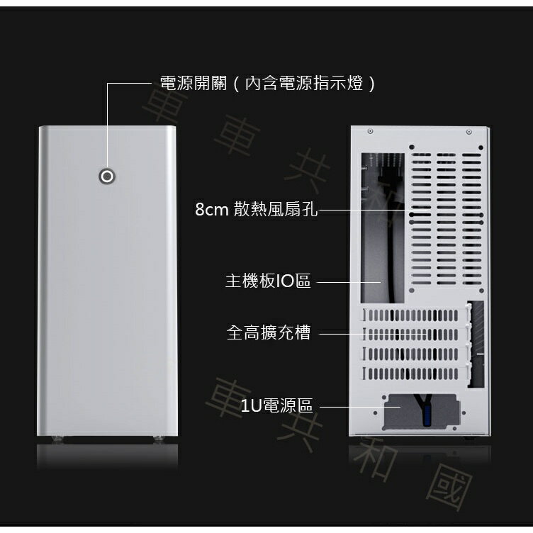 【車車共和國】佑澤 L1全鋁 M-ATX / ITX 迷你小機箱 小鋼炮直立式機箱 HTPC 可安裝獨立顯示卡 金屬機殼