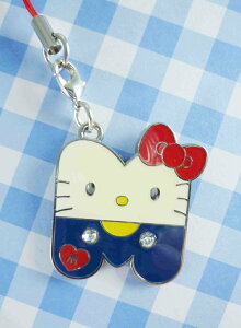 【震撼精品百貨】Hello Kitty 凱蒂貓 手機吊飾-字母M 震撼日式精品百貨