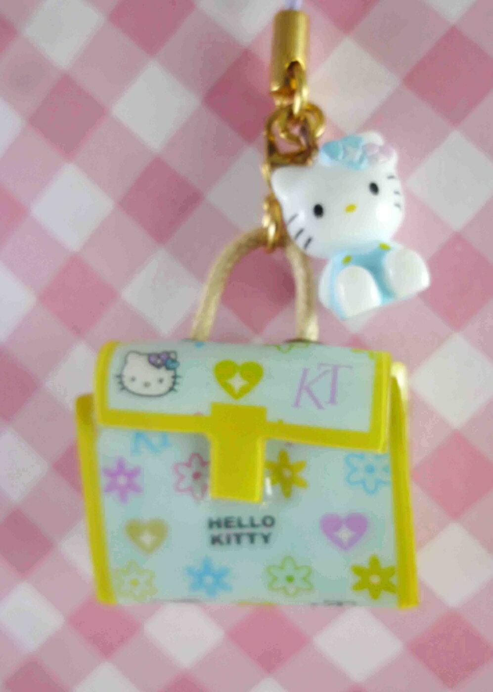 【震撼精品百貨】Hello Kitty 凱蒂貓 手機吊飾-手提包 震撼日式精品百貨