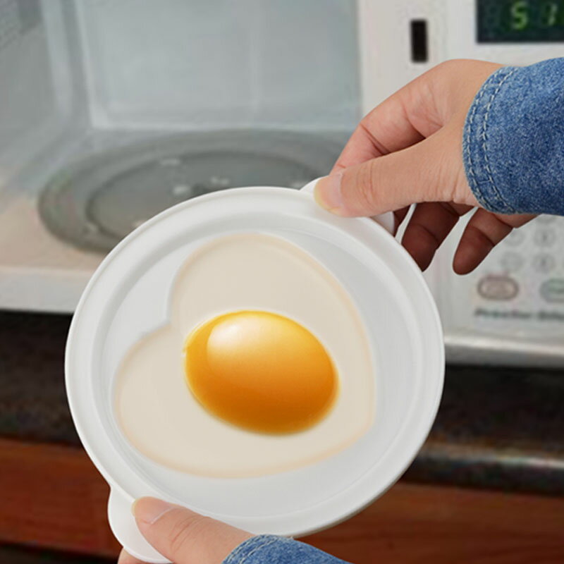 進口心形雞蛋模具微波爐蒸蛋器愛心煎蛋廚房DIY早餐便當模具