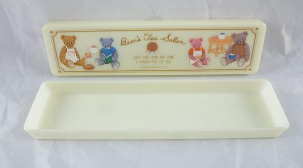 【震撼精品百貨】Bear's Tea Salon 熊 塑膠鉛筆盒 震撼日式精品百貨