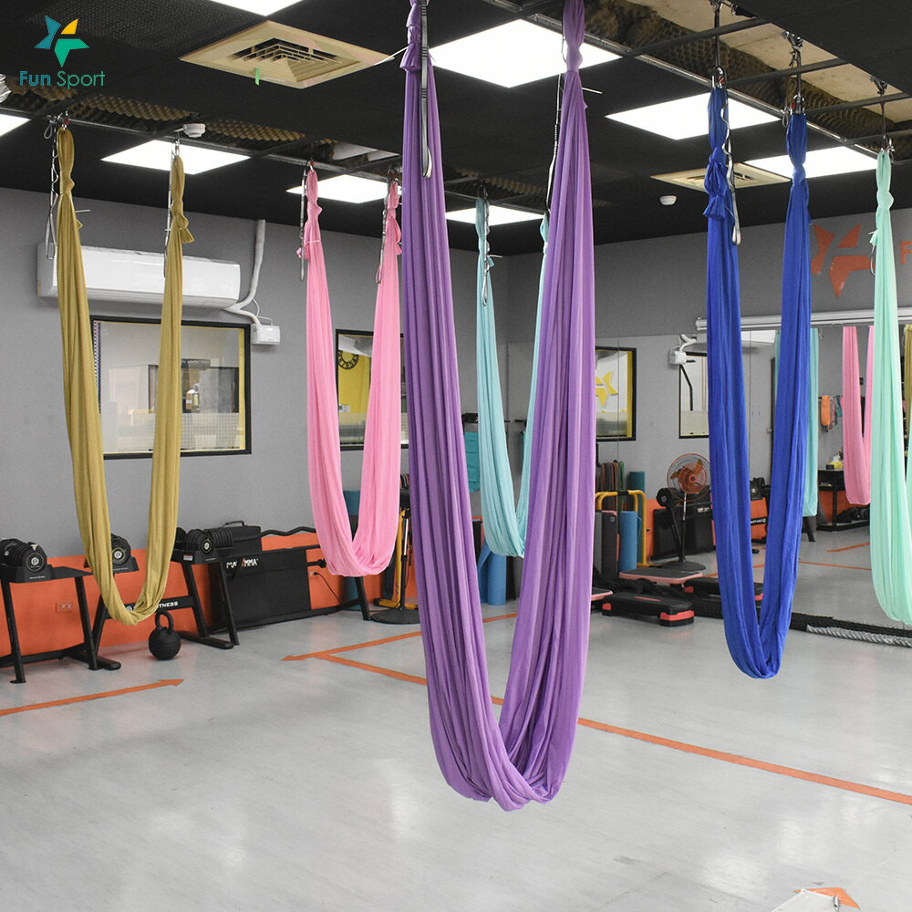 漂浮島-空中瑜珈掛布-6米（瑜伽吊床/彈力瑜珈布/漂浮核心布/療癒空瑜）Fun Sport fit