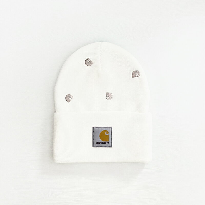 美國百分百【全新真品】Carhartt 帽子 針織 毛線帽 配件 卡哈特 logo 毛帽 白色 DB77