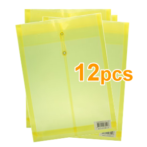 A4 直式附繩公文袋 ( F118 ) 黃色 12個/打 【限宅配】 立體文件袋