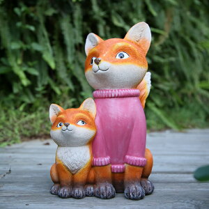 花園庭院裝飾可愛狐貍森系圣誕節仿真動物家居辦公室擺件