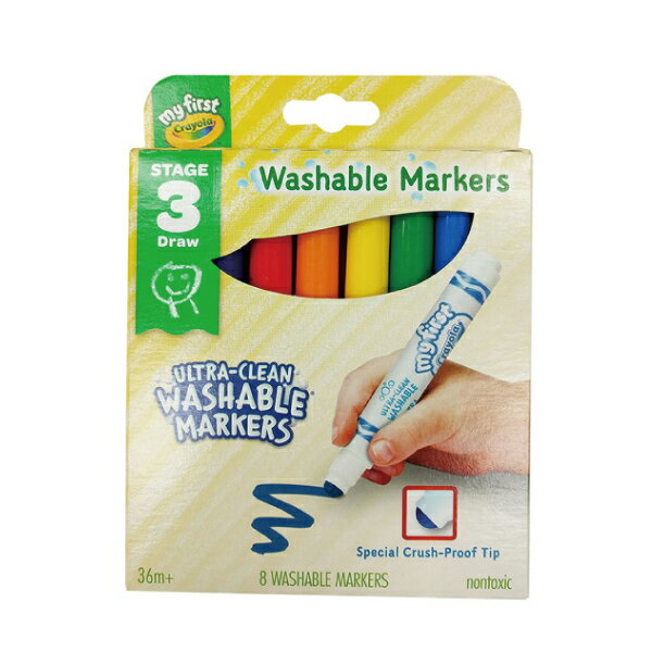 美國 crayola 繪兒樂 幼兒可水洗彩色筆8色