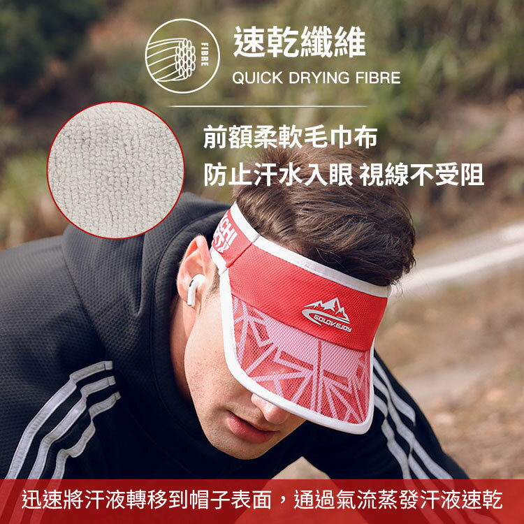 輕量空頂帽透氣遮陽帽網球帽子帽檐帽運動帽舌無冠帽跑步運動帽【ZK0304 