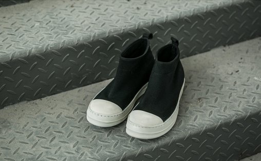 FINDSENSE MD 日系 高品質 時尚 潮 男 針織設計 高幫 低跟休閒鞋 短靴