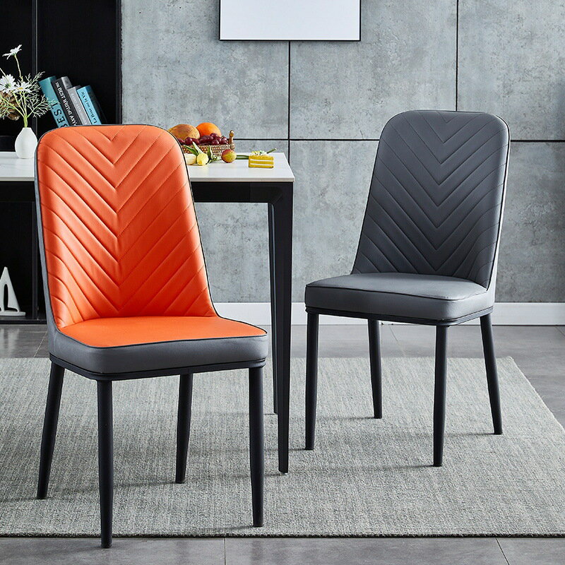 輕奢北歐餐椅家用現代簡約椅子靠背鐵藝餐廳餐桌椅咖啡椅酒店凳子