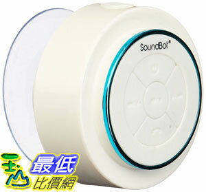 [107美國直購] SoundBot 防水喇叭 SB517 IPX7 Water-Proof Speaker (Blue/White)
