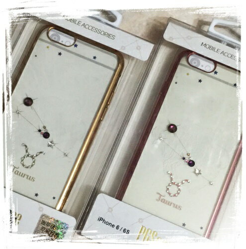 【奧地利水鑽】iPhone 6 /6s (4.7吋) 星座系列電鍍彩鑽保護軟套(金牛座)