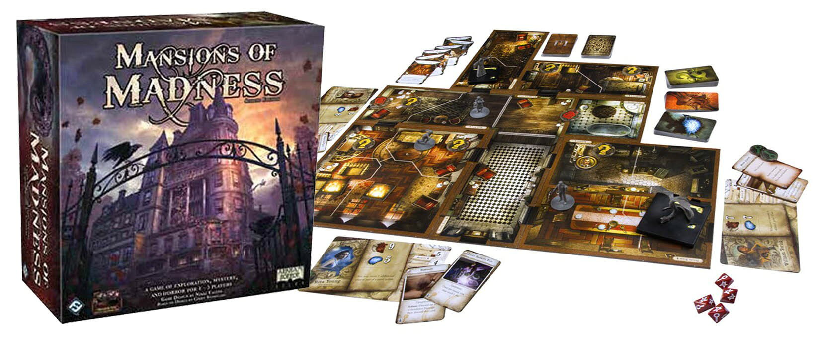 瘋狂詭宅 第二版 Mansion of Madness 繁體中文版 高雄龐奇桌遊 正版桌遊專賣 玩樂小子 2