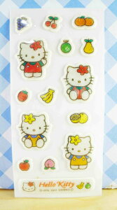 【震撼精品百貨】Hello Kitty 凱蒂貓 KITTY閃亮貼紙-水果 震撼日式精品百貨
