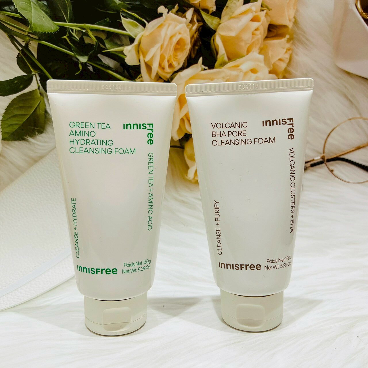 韓國 Innisfree 綠茶保濕 胺基酸 火山泥 毛孔調理 洗面乳 潔面乳 150g 綠茶洗面乳 火山泥洗面乳