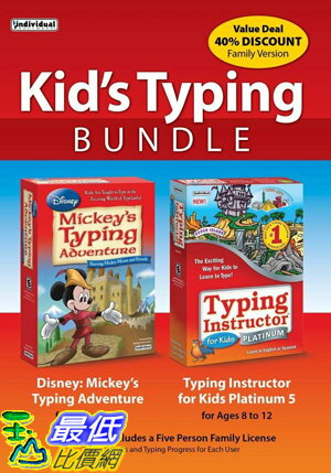 [7美國直購] 2018 amazon 亞馬遜暢銷軟體 Kid's Typing Bundle: Mickey’s Typing Adventure with Typing Instructor for Kids Platinum 5