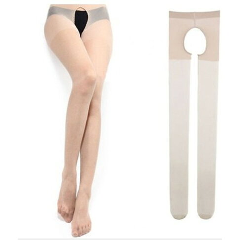 開襠絲襪 不用穿脫 情趣絲襪 純色薄款 誘惑 性感絲襪 連褲 S~2XL適穿 櫻桃嚴選 4